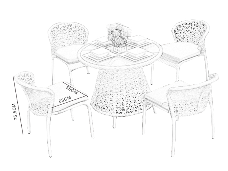 cheap rattan table and chairs