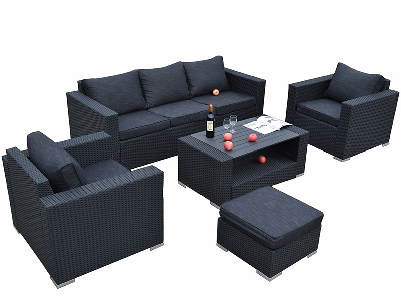 Rattan sectional sofa set