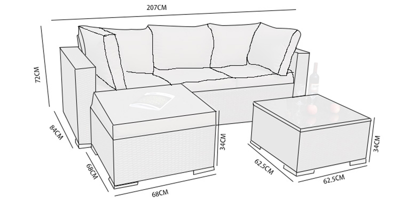 Rattan set furniture