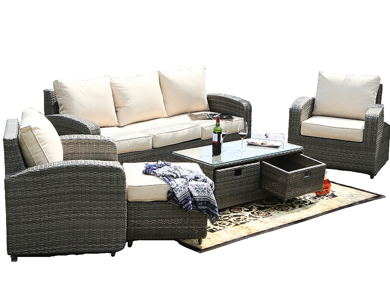 Outdoor furniture-rattan sofa set